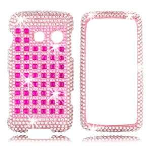 Talon Full Diamond Bling Phone Shell for LG Rumor Touch   Pink Studs 