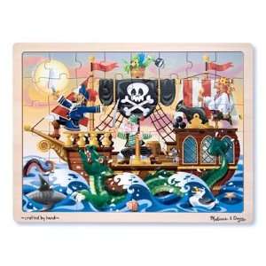 Melissa & Doug Deluxe Wooden 48 Piece Jigsaw Puzzle   Pirates  Toys 