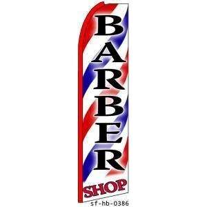 BARBER SHOP X Large Swooper Feather Flag