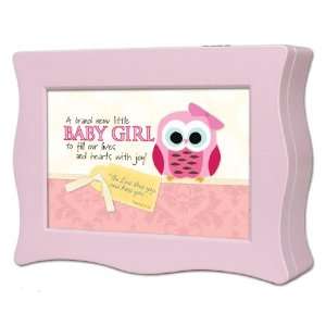  Baby Girl Cottage Garden Pink Wavy Music Box Plays Jesus 