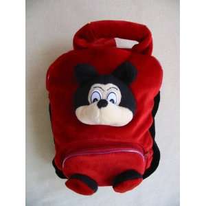  KidS Stuffed Plush Animal School Backpack Or Bag   Red Mickey 