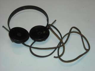 Vintage/Antique Radio Part  SF Japan Headphones With Cloth Cord  