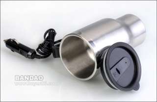   Car Mug Auto Travel Heating Cup  Hot Coffee Warm Tea  Stainless Steel