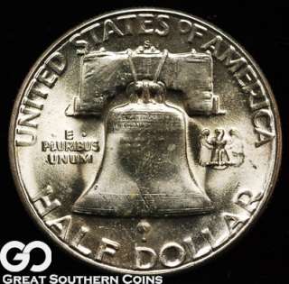 1954 S Franklin Half Dollar SOLID GEM BU+++ ** BEAUTIFUL COIN  