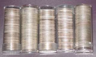 Five Rolls 1964 or older Silver Quarters  200 Coins