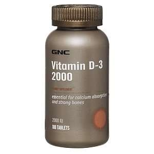  GNC Vitamin D 3 2000 180 Tablets