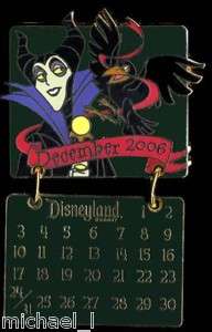 DLR 2006 Villain Calendar December Maleficent Dangle LE Pin