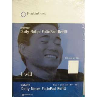   Undated Daily Notes FolioPad Refill. One Page Per Day.Thre  