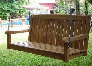   Teak Wood 4 Feet Swing Chair Bench Outdoor Garden Furniture New  