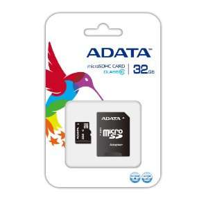 ADATA 32 GB Micro SDHC Card Class 10 with SD Adaptor AUSDH32GCL10 RA1