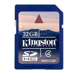  Kingston 32 GB Class 4 SDHC Flash Memory Card
