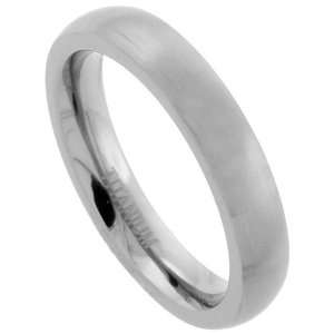  Titanium Domed Band 1/4 (6 mm) Satin Finish 13 Jewelry