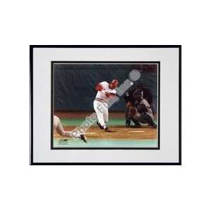 Pete Rose, Cincinnati Reds, 4192nd Hit Swing, Double Matted 8 X 10 