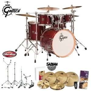 CG) 5 Piece Euro Kit With Cymbal & Hardware Pack   Includes Drum Set 