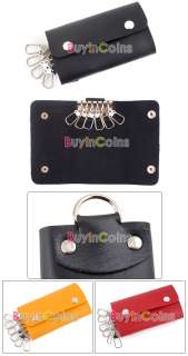 Color Key PU Leather Keychain Holder Bag Purse Case #1  