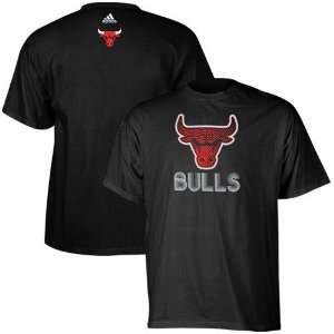  adidas Chicago Bulls Black Sonic Boom T shirt Sports 