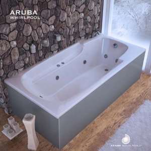   Aruba Aruba 59 Drop In Whirlpool Bath Tub with 8 Adjustable Water Je