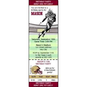  49ers Colored Football Party Ticket Invitation 2 Health 