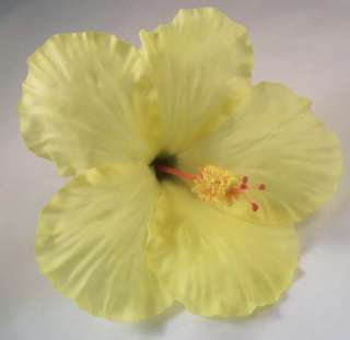 Yellow Tropical Hibiscus Flower Hair Clip  