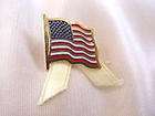 small goldtone enamel american flag tie tack back pin expedited