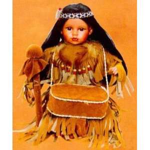    Native American Happy Heart Porcelain Dolls 