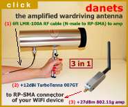 Click to 3 in 1 Pen Booster RF amplifier + TurboTenna + RF cable kit