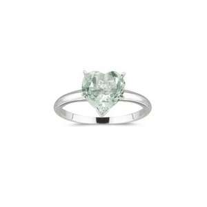    2.18 Cts Green Amethyst Solitaire Ring in Platinum 9.5 Jewelry