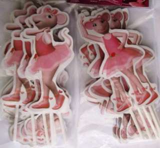 NEW * ANGELINA BALLERINA * 24 ballet party FAVOR TOPPERS  