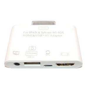  HDMI/Analog AV/USB Adapter for iPad & iPhone 4G 4GS 