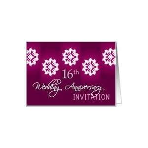  16th wedding anniversary invitation Card Health 