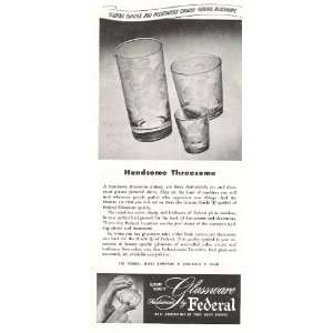  Federal Glassware Decorated Tumblers 1947 Vintage Ad 