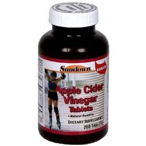  Sundown Apple Cider Vinegar, 200 Tablets Health 