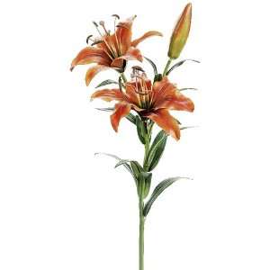   of 12 Artificial Amber Lily Silk Flower Sprays 31