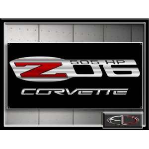  Corvette Z06 Sign Banner 505hp Emblem Arts, Crafts 
