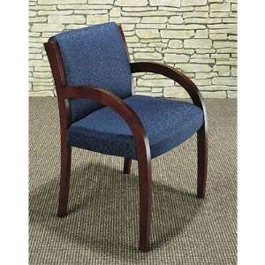  Wooden Guest Chair Finish Black, Fabric Ashley 