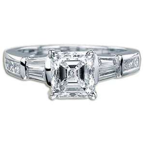  18K White Gold Asscher Diamond Ring 1.78 ct G VS2 Samuel 