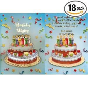  18 Assorted Deluxe 3 Deez Sponge Layer Birthday Greeting Cards 