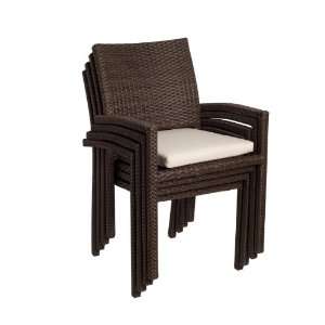  Atlantic Liberty Stackable Armchairs, Pack of 4 Patio 