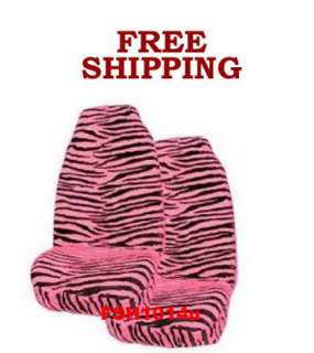 new black and pink zebra car truck bucket seat cover
