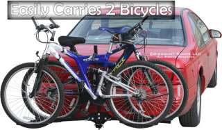 bikes are easily on the car bike rack