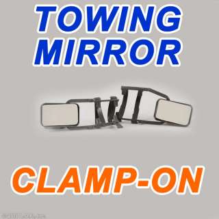 6X3 inch Clip Strap On Trailer Towing Tow Mirror Pair  