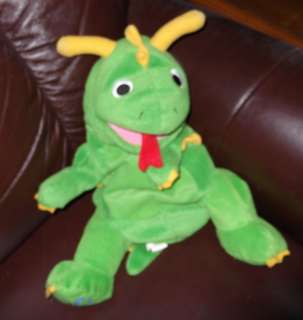 BABY EINSTEIN GREEN DRAGON PUPPET SINGS & TALKS REAL NICE PRE OWNED 