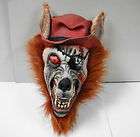 Big Bad Wolf w/Pirate Eyepatch & Fur Halloween Mask