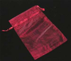   Organza Pouches / Gift Bags Colour Garnet Size 10cm x 14cm
