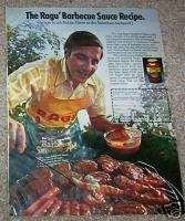1974 ad Ragu Spaghetti sauce Ad   Barbecue Sauce Recipe  