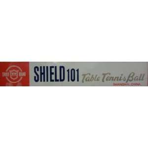  Shield 101 Table Tennis Ball 6 QTY 