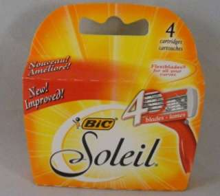Bic Soleil Razor Blade Cartridges Refill Flexiblades 070330719705 