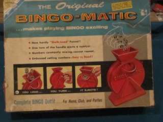 VINTAGE 1960 TRANSOGRAM BINGO MATIC GAME  
