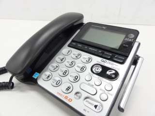 ATT 84100 DECT 6.0 Corded/Cordless Phone, Black/Silver, 1 Base Only 