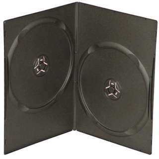 25 Slim Double 7mm CD DVD DVD R Black Movie Case Box  